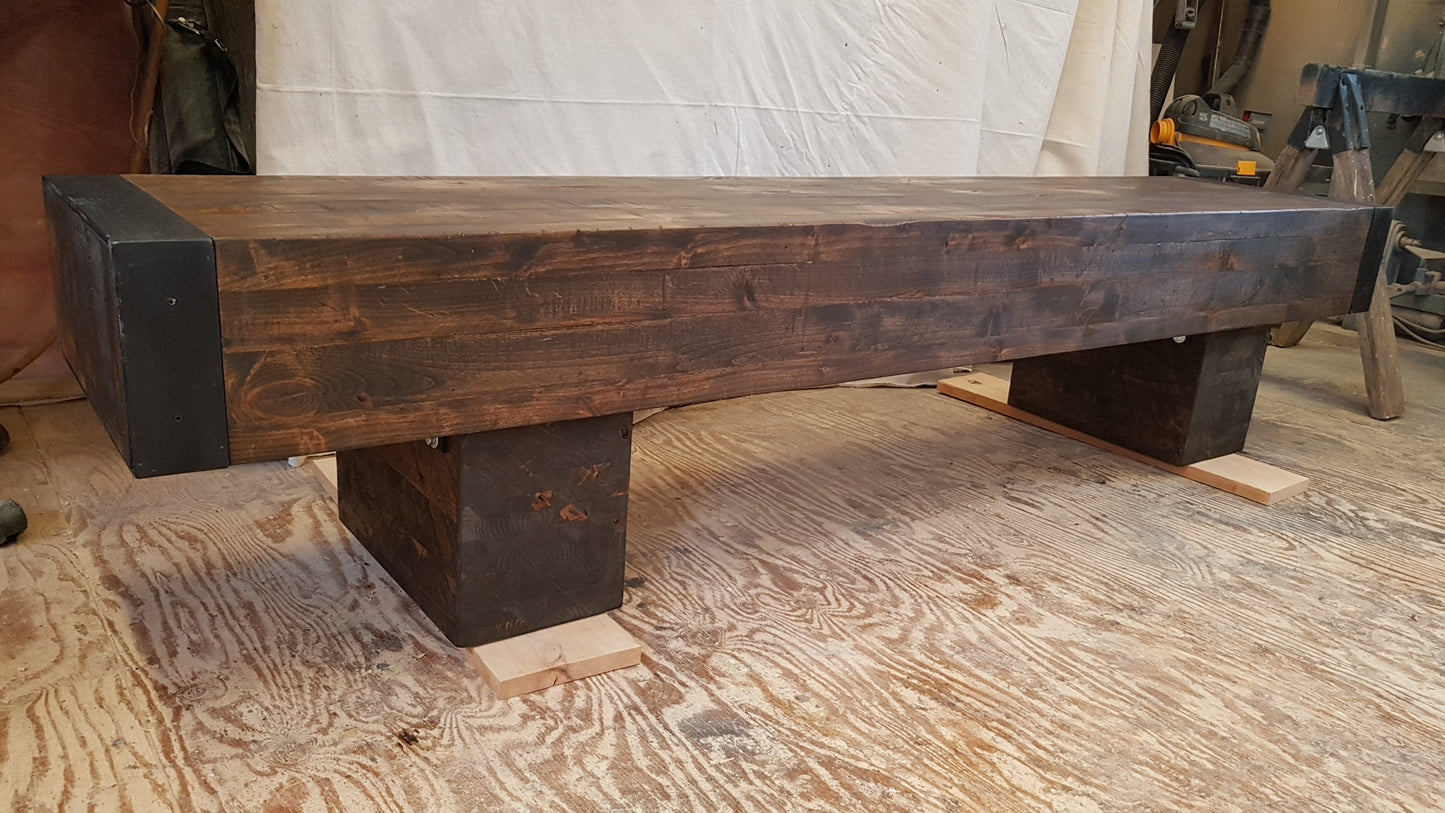Rustic Vintage Log Coffee Table