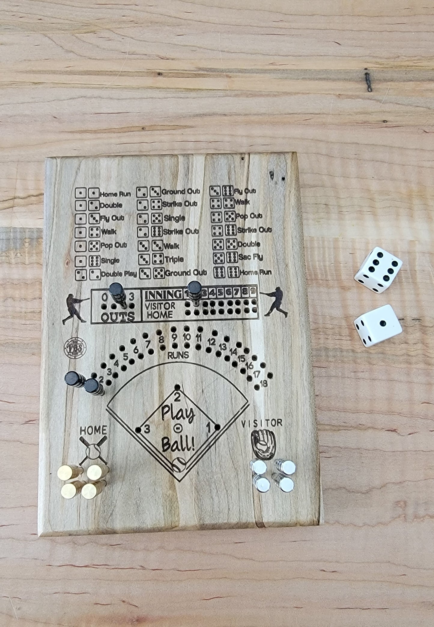 Baseball is a dice game for 2-8 players