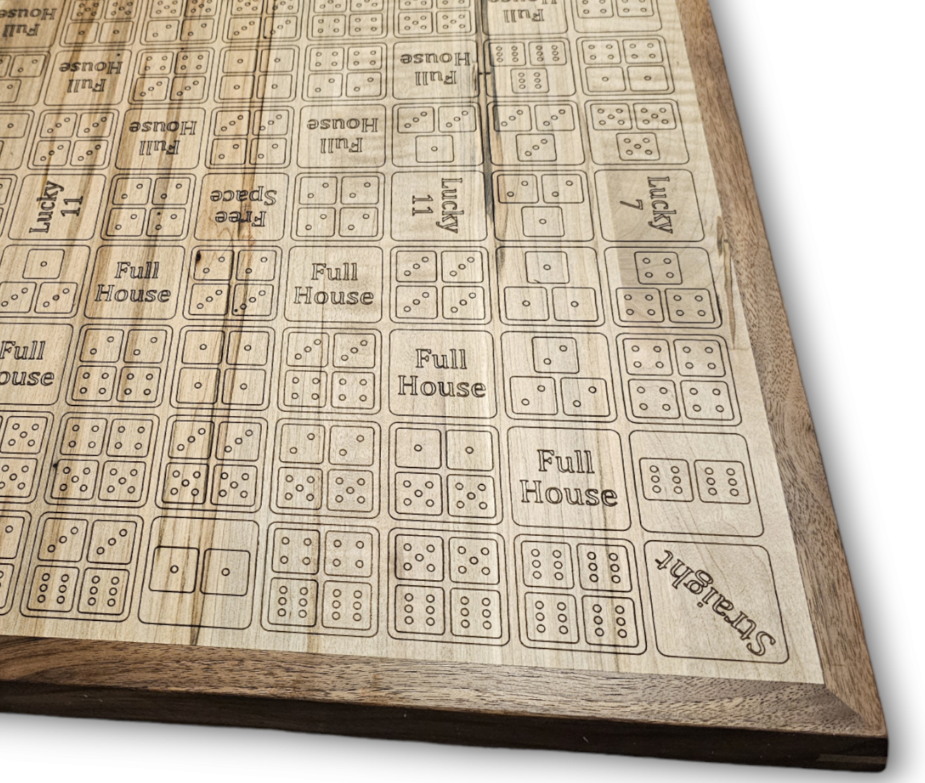 Solid Wood Dice Poker Board
