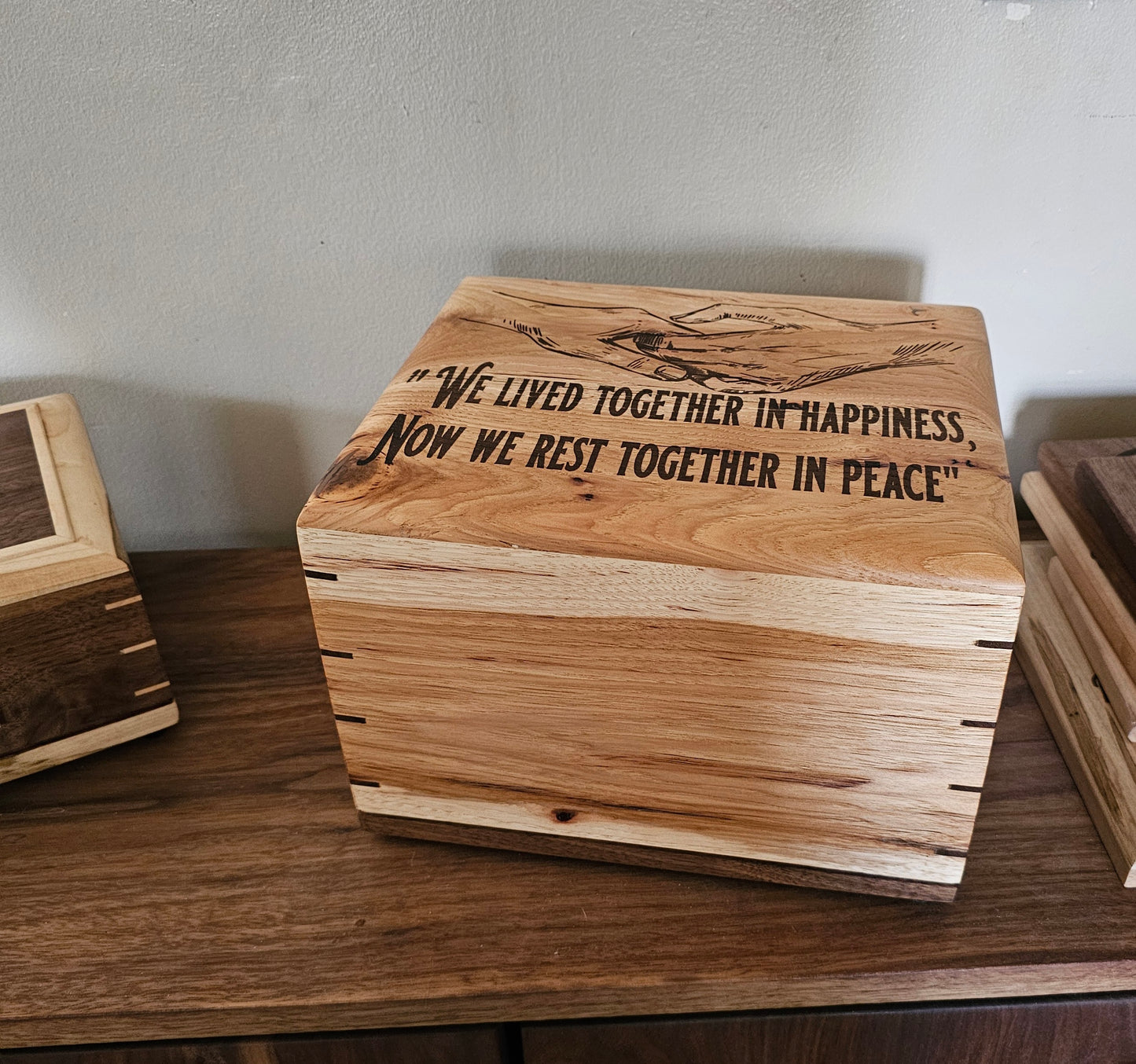 Together Forever Companion Woodbox Urn For Ashes