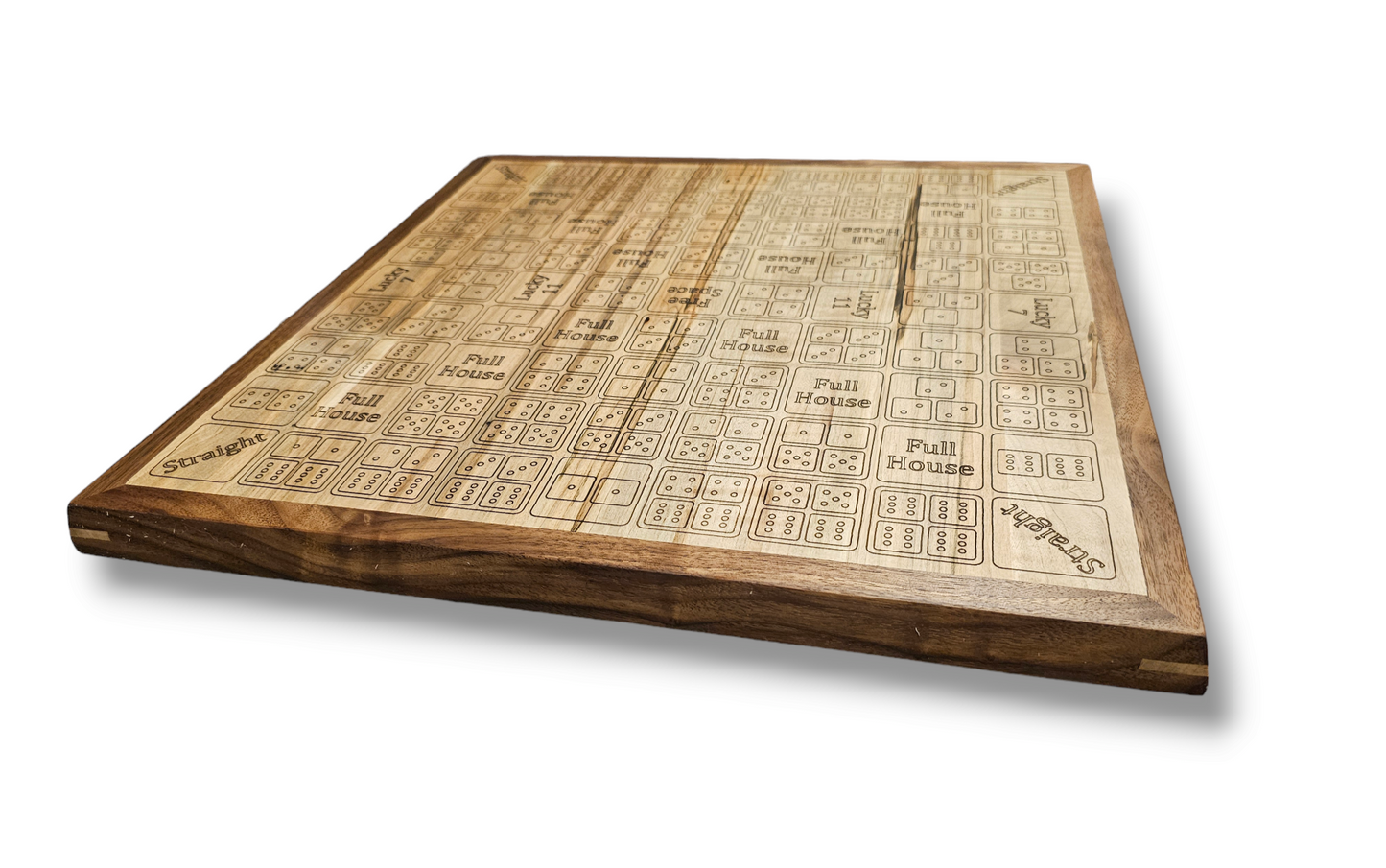 Solid Wood Dice Poker Board