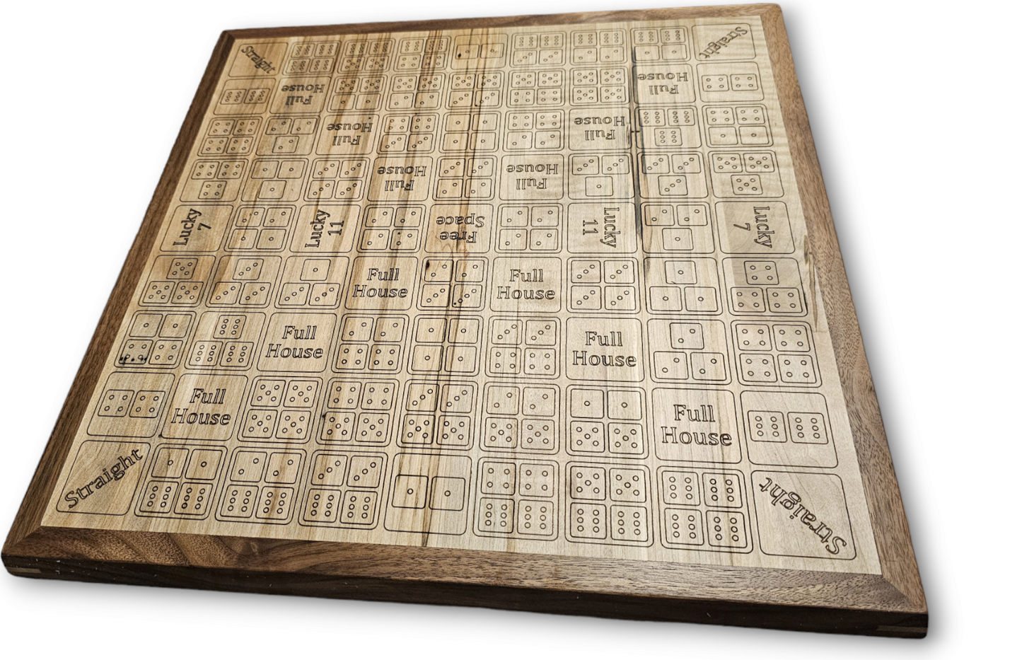 Solid Wood Dice Poker Board