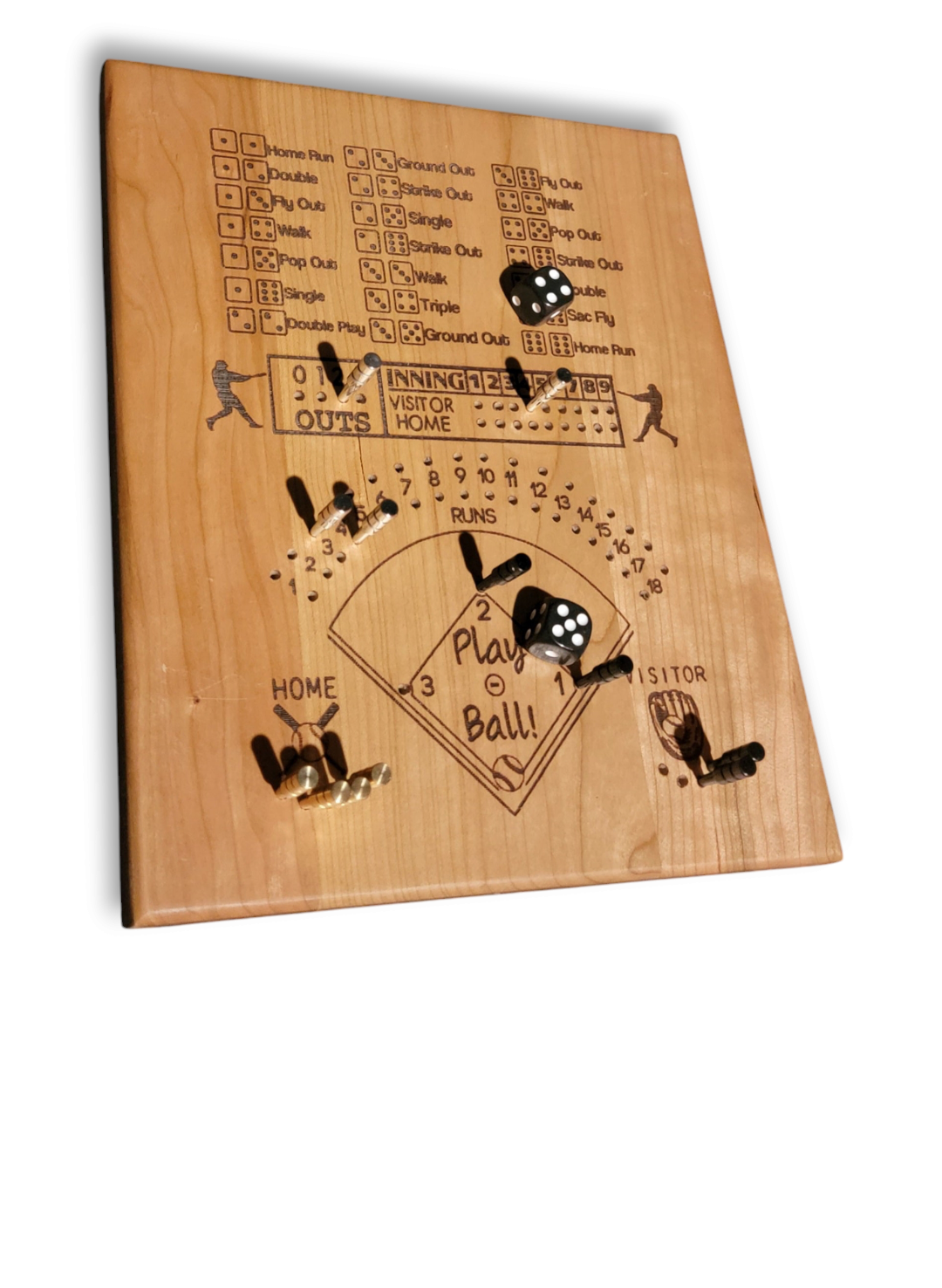 Baseball is a dice game for 2-8 players