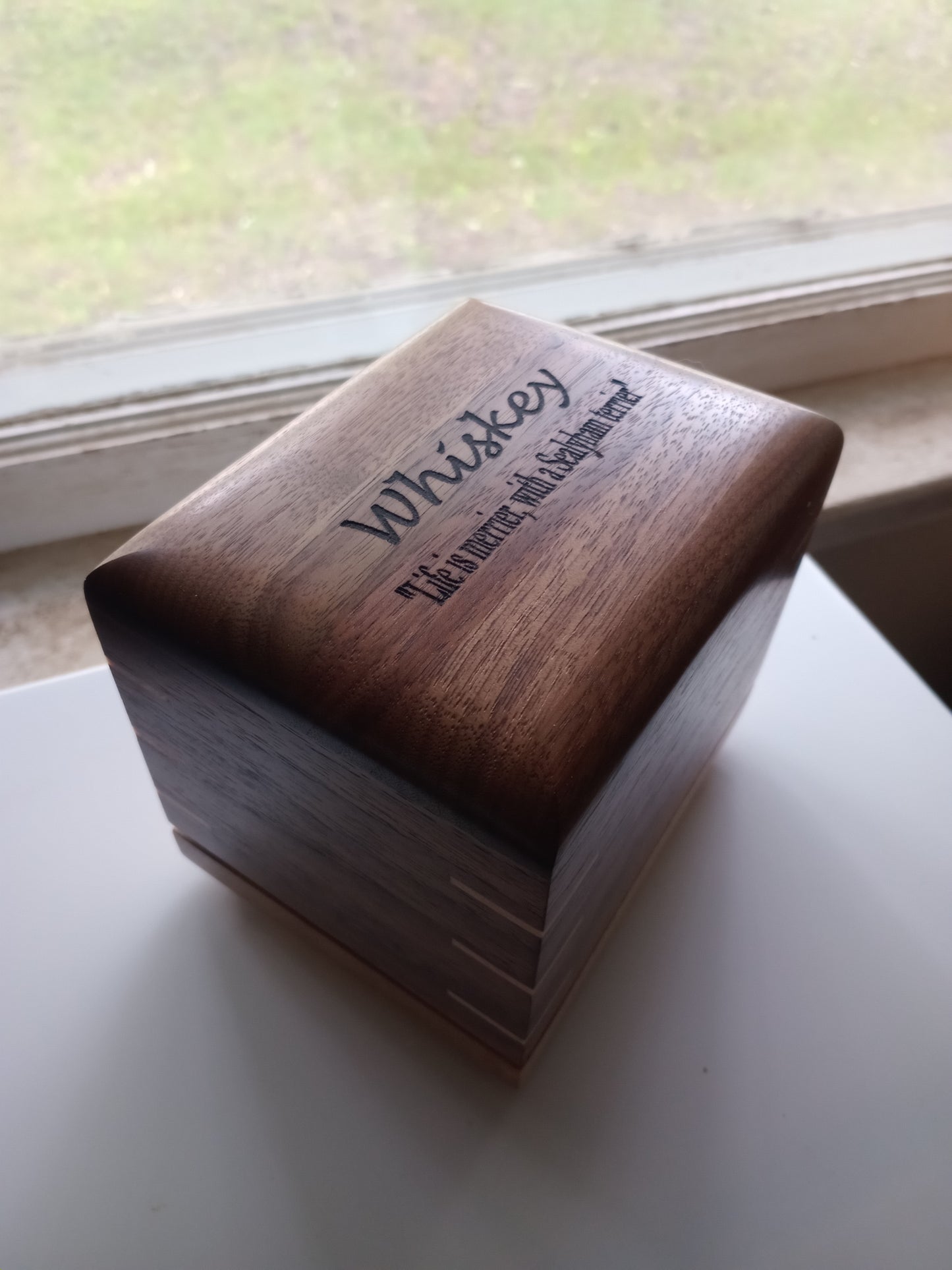Paw Prints Woodbox Urn For Animal Ashes