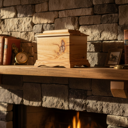 The Ashwood Keep - A More Traditional Woodbox Urn For Ashes