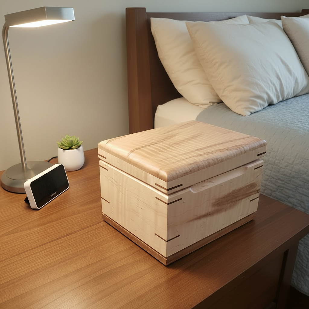 Treasure Chest Urn - Adult Cremation Urn with Keepsake Compartment - Made In Canada