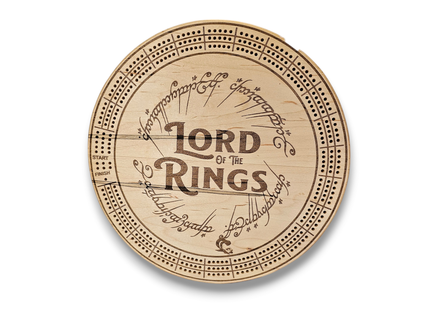 Personalized Round hardwood Cribbage Boards with in board peg storage. A practical gift for any occasion.