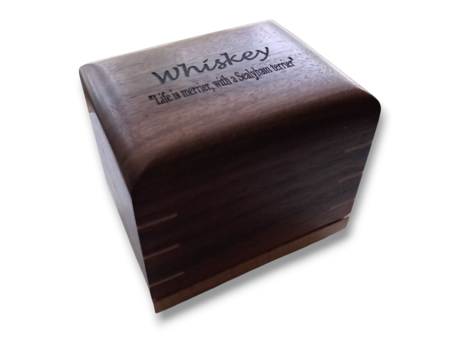 Paw Prints Woodbox Urn For Animal Ashes