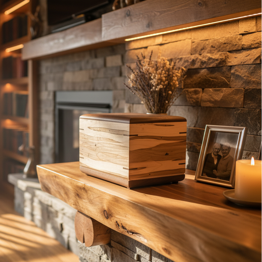 Camelia Urn - A Handcrafted Hardwood Sanctuary for your loved one
