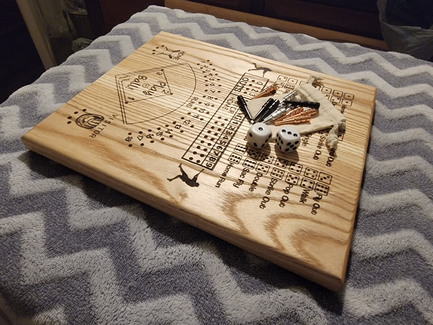 "NEW" Baseball and Frustration Rummy double sided game board