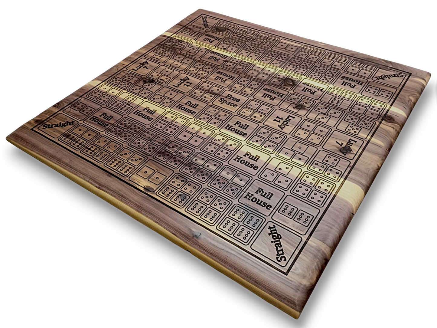 Solid Wood Dice Poker Board