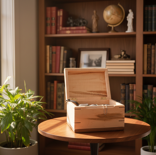 Treasure Chest Urn - Adult Cremation Urn with Separate Keepsake Compartment - Made In Canada