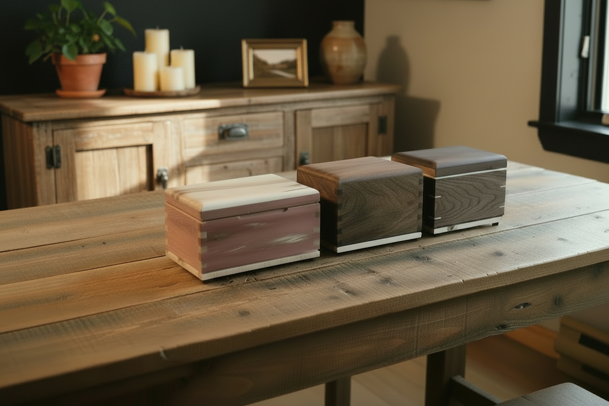 Personalized Handcrafted Wooden Cremation Urns