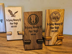 Personalized solid hardwood memorial plaque with custom engraving for home tribute