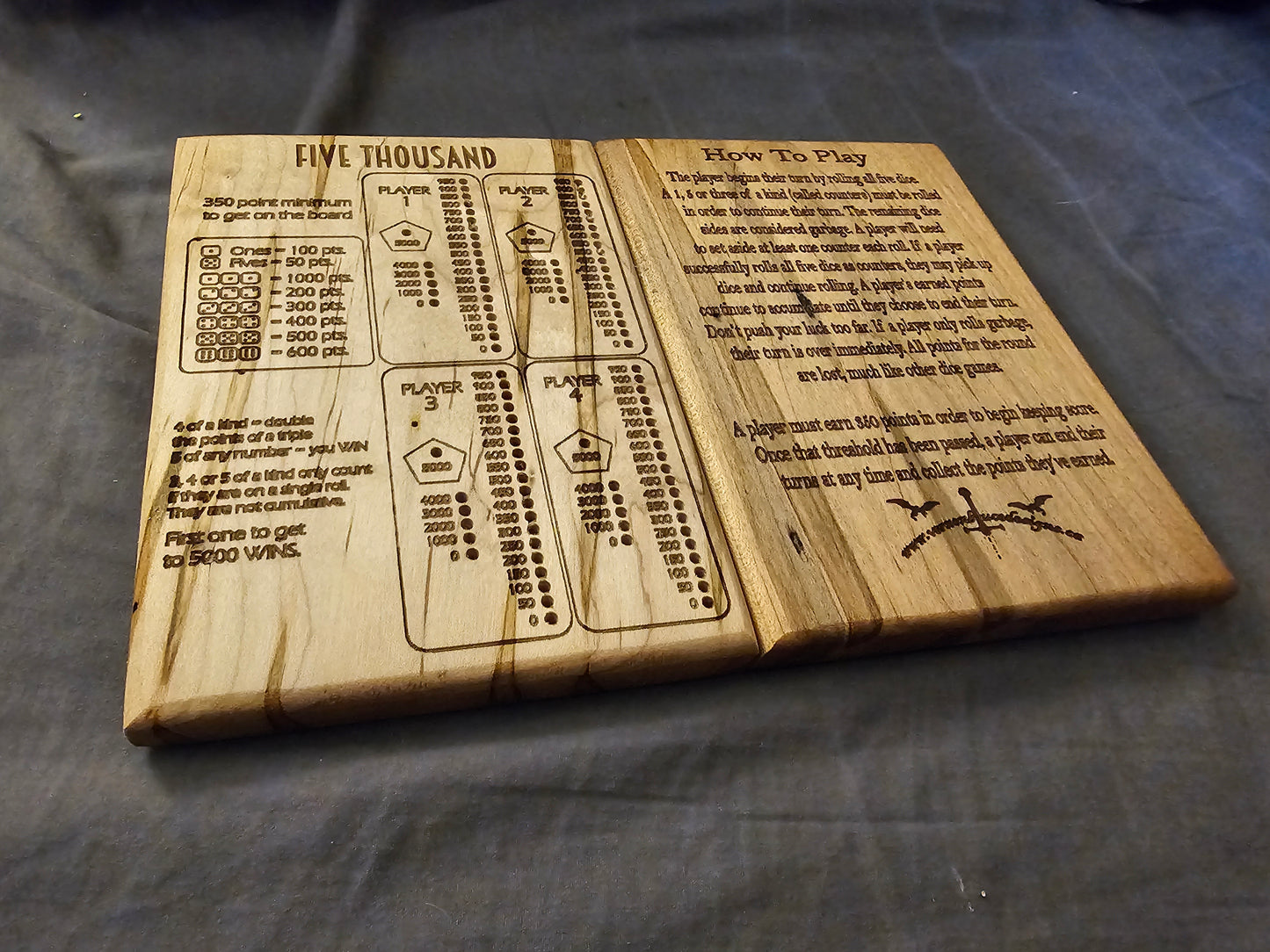 Personalized mini games - Frustration Rummy, Baseball, Horse Race, 5000.