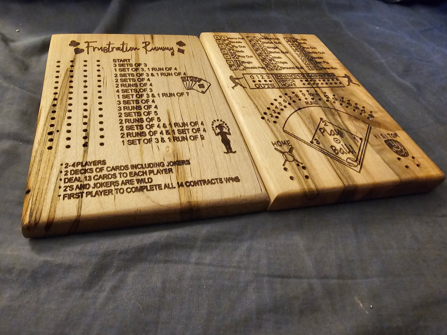 Personalized mini games - Frustration Rummy, Baseball, Horse Race, 5000.