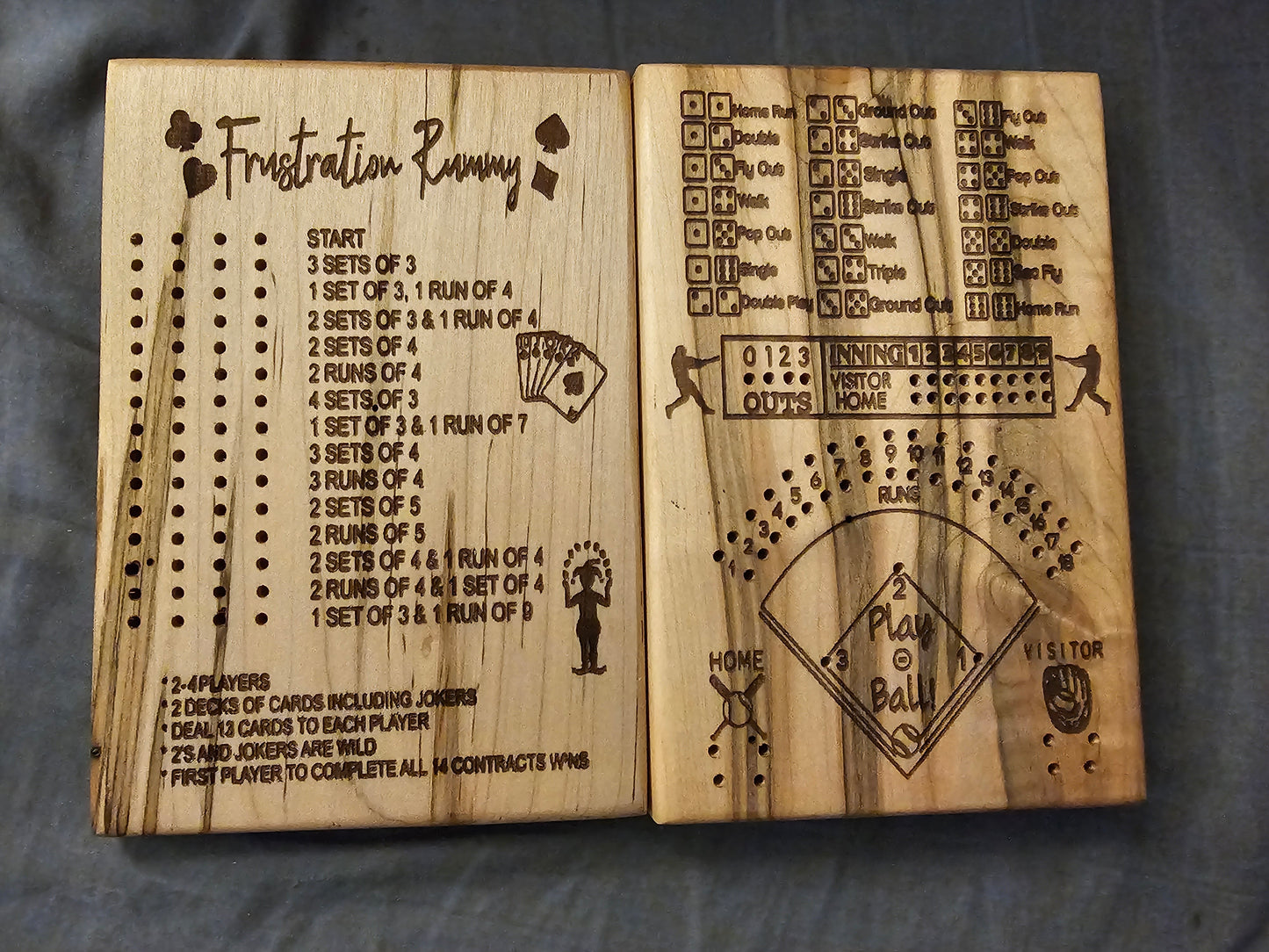 Personalized mini games - Frustration Rummy, Baseball, Horse Race, 5000.