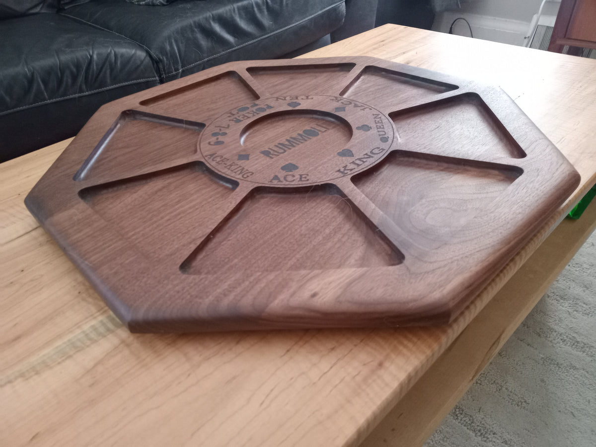 Handcrafted Hard Wood Rummoli game boards.
