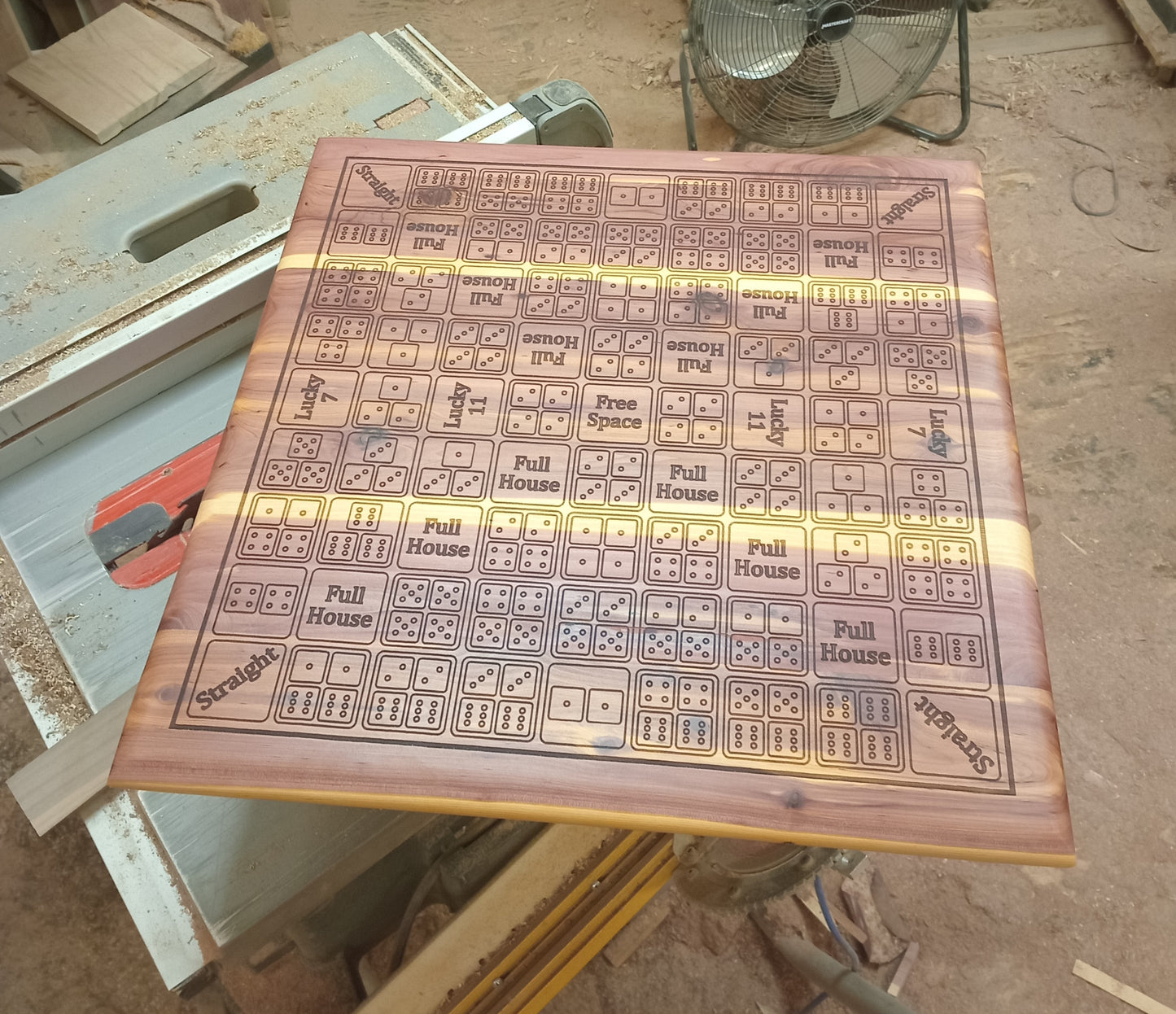 Solid Wood Dice Poker Board