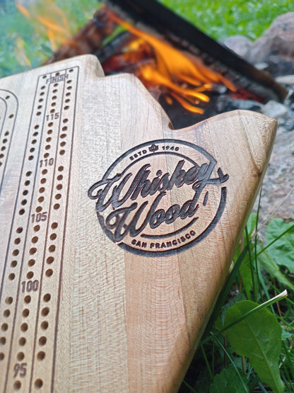 Handcrafted Province wood Cribbage Boards with peg storage. A practical gift for all occasions.