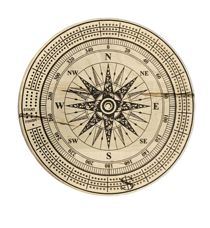 Compass Cribbage board