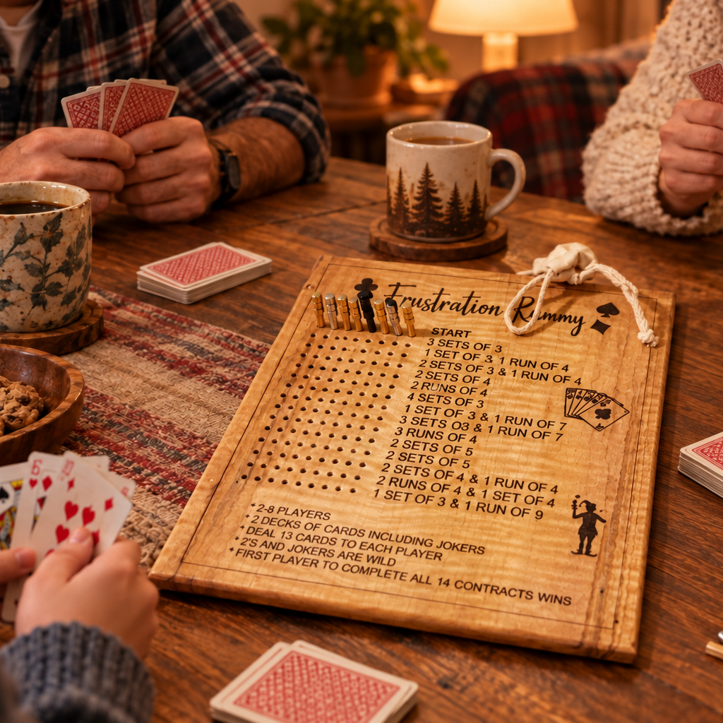 Baseball and Frustration Rummy, or Baseball and Farkle. 2 games, 1 board.