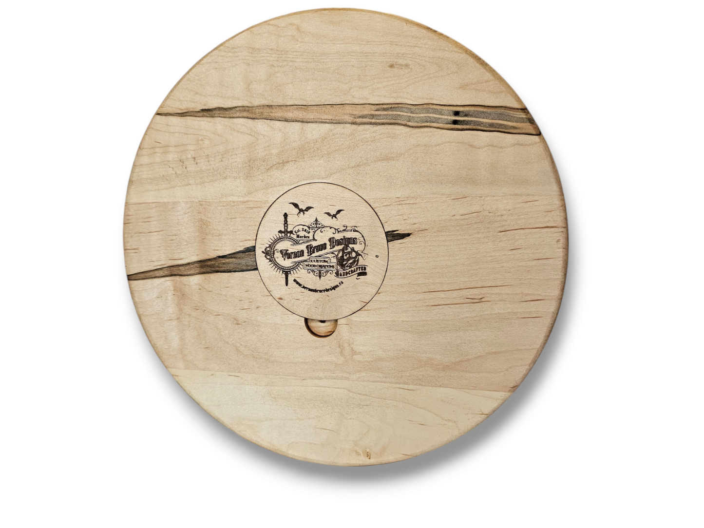 Personalized Round hardwood Cribbage Boards