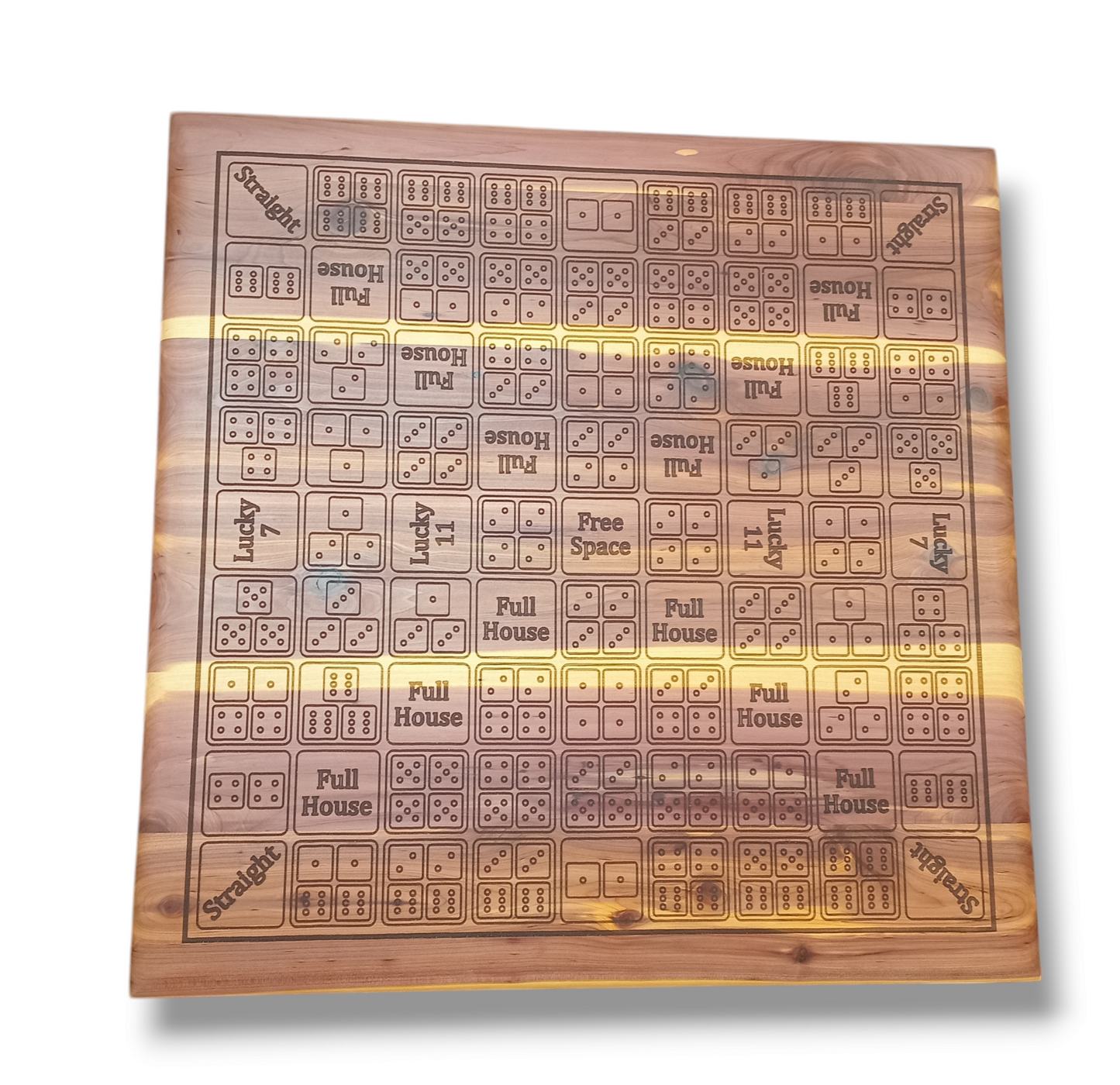 Solid Wood Dice Poker Board
