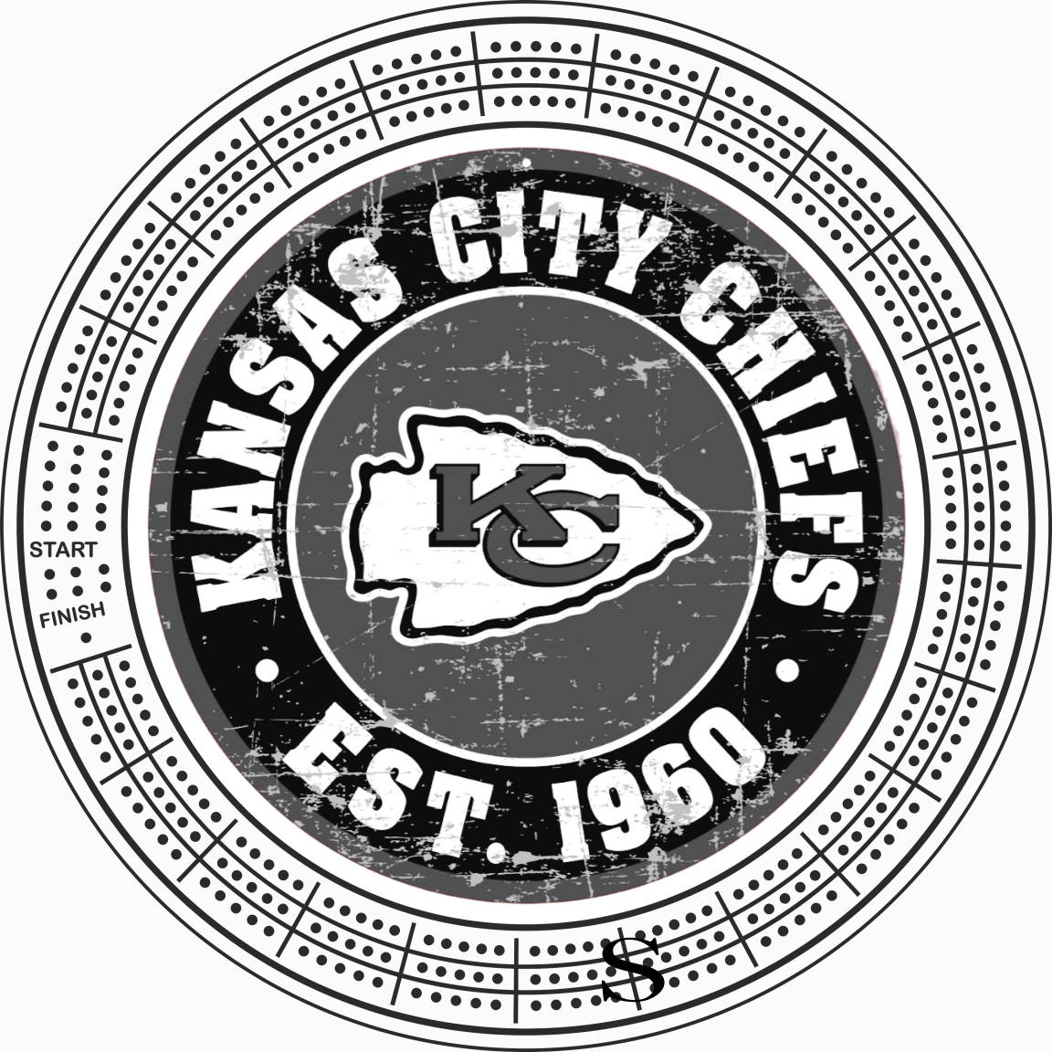 Sports Unique Round Hardwood Cribbage Boards with in board peg storage.