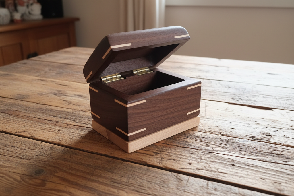 Matching Miniature Urn/Keepsake wooden Box - Shared Ashwood Keep
