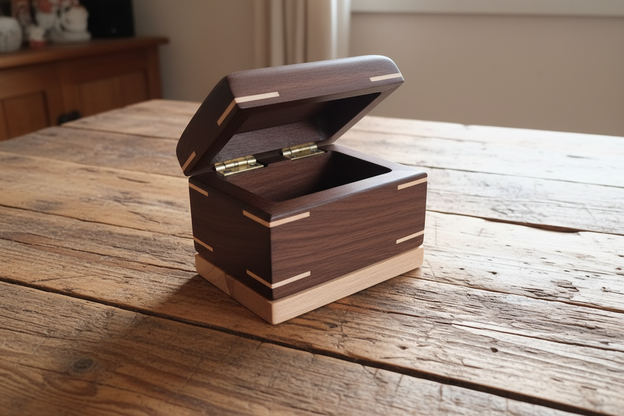 Matching Miniature Urn/Keepsake wooden Box - Shared Ashwood Keep