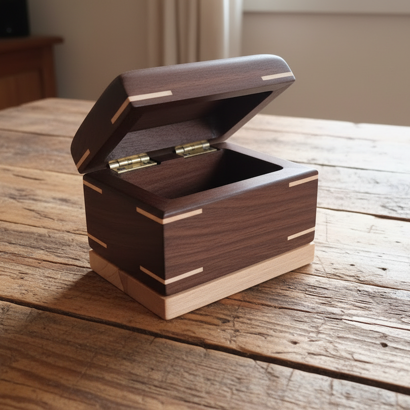 Matching Miniature Urn/Keepsake wooden Box - Shared Ashwood Keep