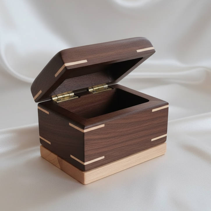 Matching Miniature Urn/Keepsake wooden Box - Shared Ashwood Keep