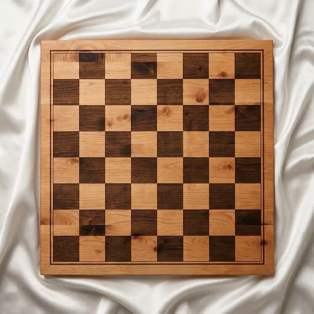 Solid Wood Dice Poker - With Checker Board