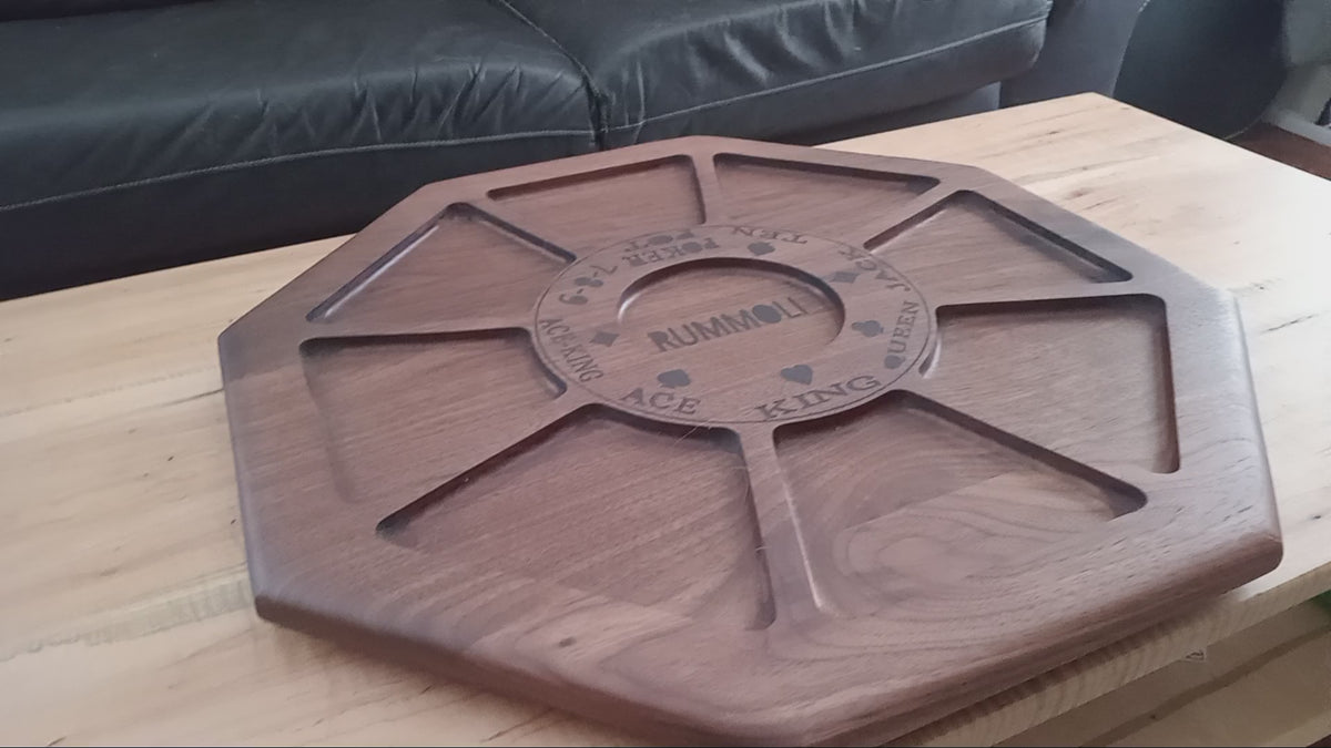 Handcrafted Hard Wood Rummoli game boards.
