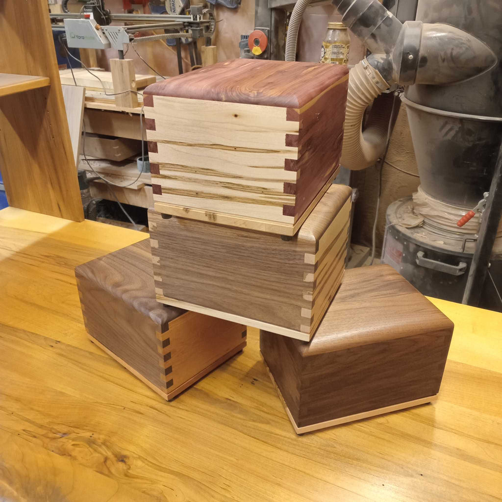 "NEW" Craftsman Series Hardwood Cremation Urn - with finger Joint construction