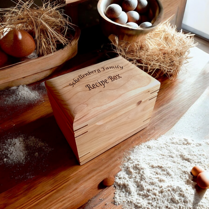 "NEW"  Heirloom Recipe Box - keeping your culinary secrets safe for generations.