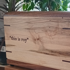 Personalized custom hardwood Camelia urn handcrafted for ashes with elegant design and secure closure