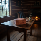 Handcrafted hardwood memory keepsake box with felt lining and brass hinges for storing treasured mementos
