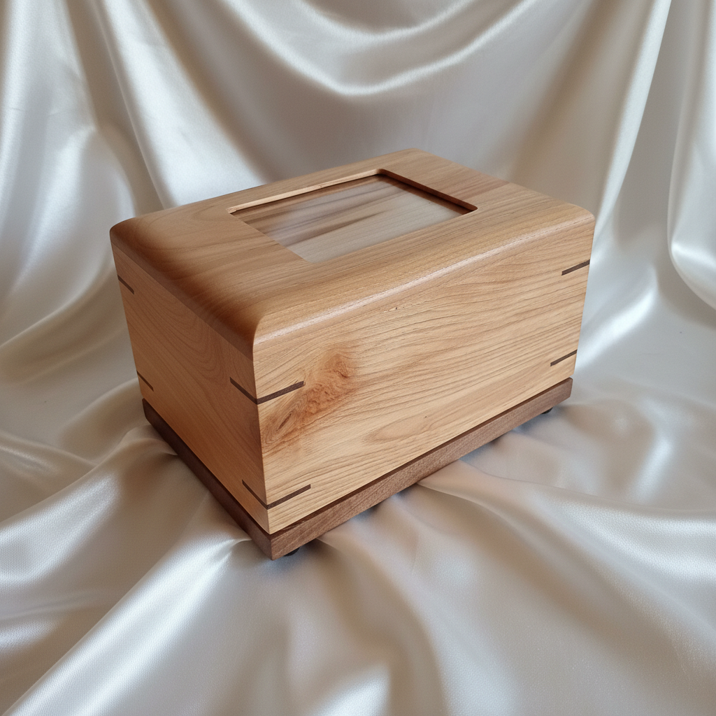 Paw Prints Photo - Wood box Urn For Animal Ashes