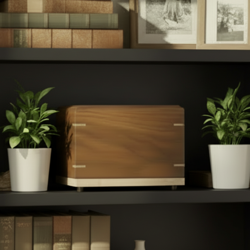 Black walnut wooden urns Twilight Grove and True North handcrafted for ashes with personalization options