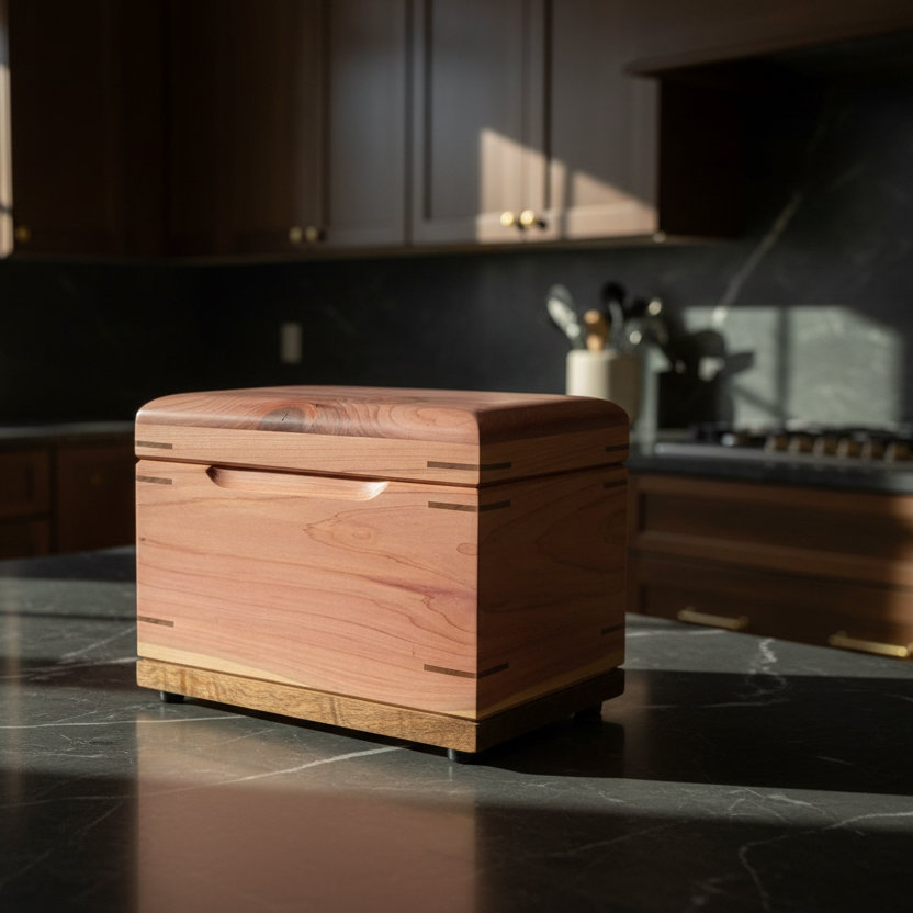Handcrafted wooden recipe box personalized family recipe keeper with dividers