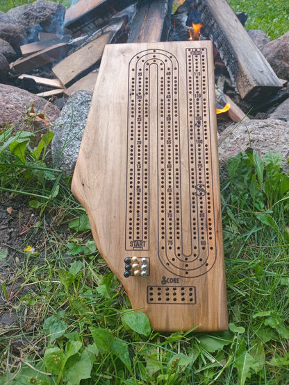 Handcrafted Province wood Cribbage Boards with peg storage. A practical gift for all occasions.