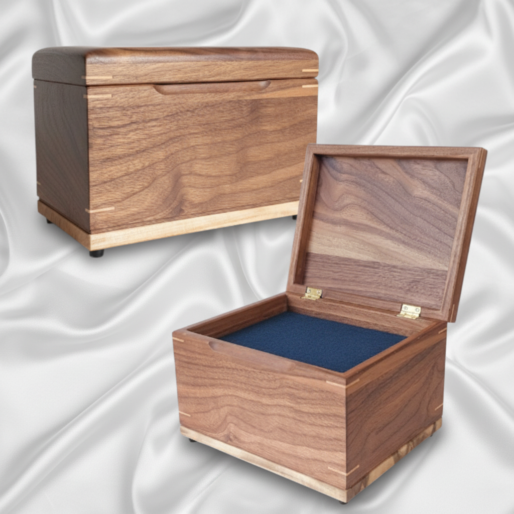 Treasure Chest Wooden Urn For Ashes - Built To Hold More Than Ashes, A Place to protect a life's treasures