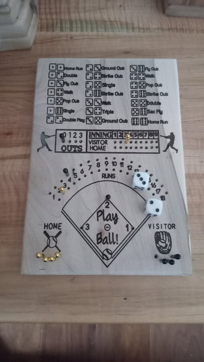 Baseball and Frustration Rummy, or Baseball and Farkle. 2 games, 1 board.