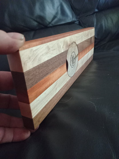 “Handcrafted Multi Wood Cribbage Boards with peg storage. A practical gift for all occasions.