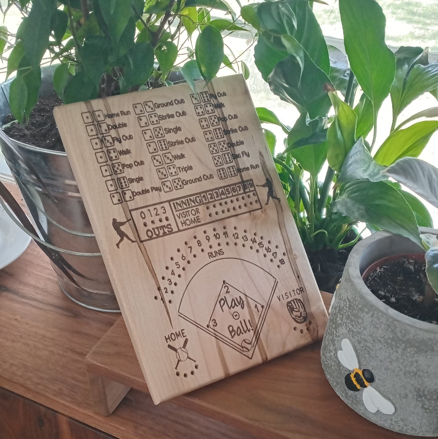 Baseball and Frustration Rummy, or Baseball and Farkle. 2 games, 1 board.