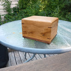 Custom Wood box Urn For Animal Ashes - Paw Prints Keepsake