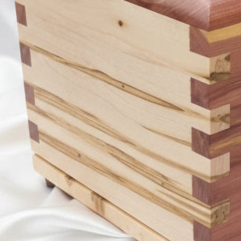 "NEW" Craftsman Series Hardwood Cremation Urn - with finger Joint construction