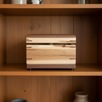 Custom wood box urn with paw print engraving for pet ashes memorial